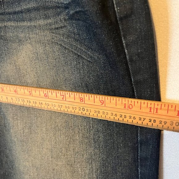 Knockout Jeans Mens 38 x 34 Straight Leg Moto Blue Zippers Faded Relaxed Denim 1 - Picture 7 of 13